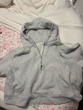 lululemon athletica Heathered Light Gray Scuba Hoodie